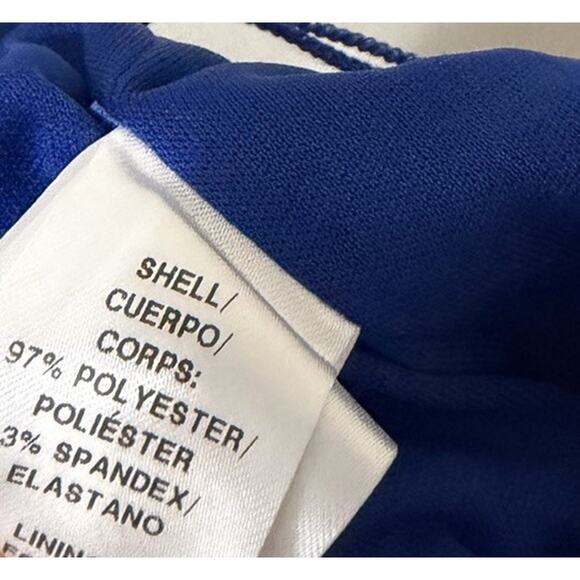 London Times Cobalt Blue Jumpsuit Tie Side V Neck Tank Size 10 - Picture 7 of 7